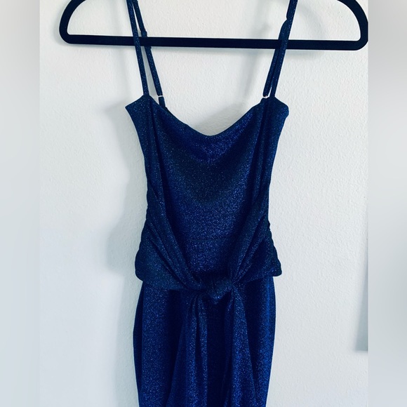 NWT! Nookie • Luna Midi Dress in Navy • Glitter Cocktail • XS • Retail $209 - Picture 11 of 16